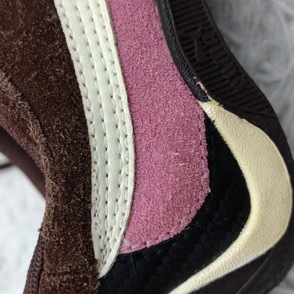 Puma Growth Control System Brown Pink Suede Round Toe Low Top Lace Up Sneakers - Picture 15 of 16